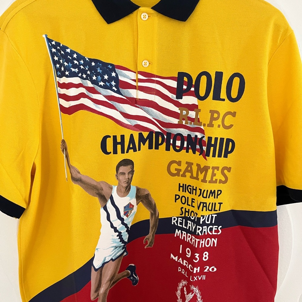 Polo Ralph Lauren Yellow and Navy Polo Shirt
